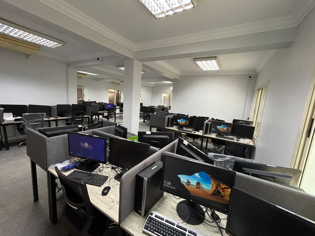 The Stark Technology engineering office and workstations