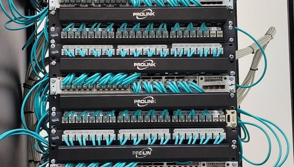 Structured cabling and patch panels installed by Stark Technology