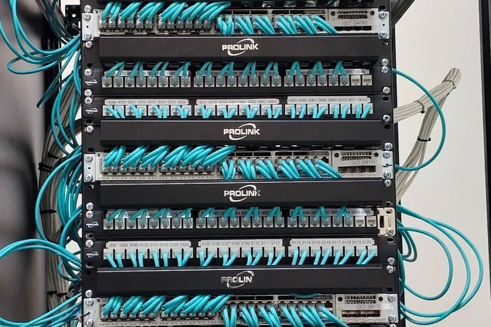 Structured cabling and patch panels installed by Stark Technology