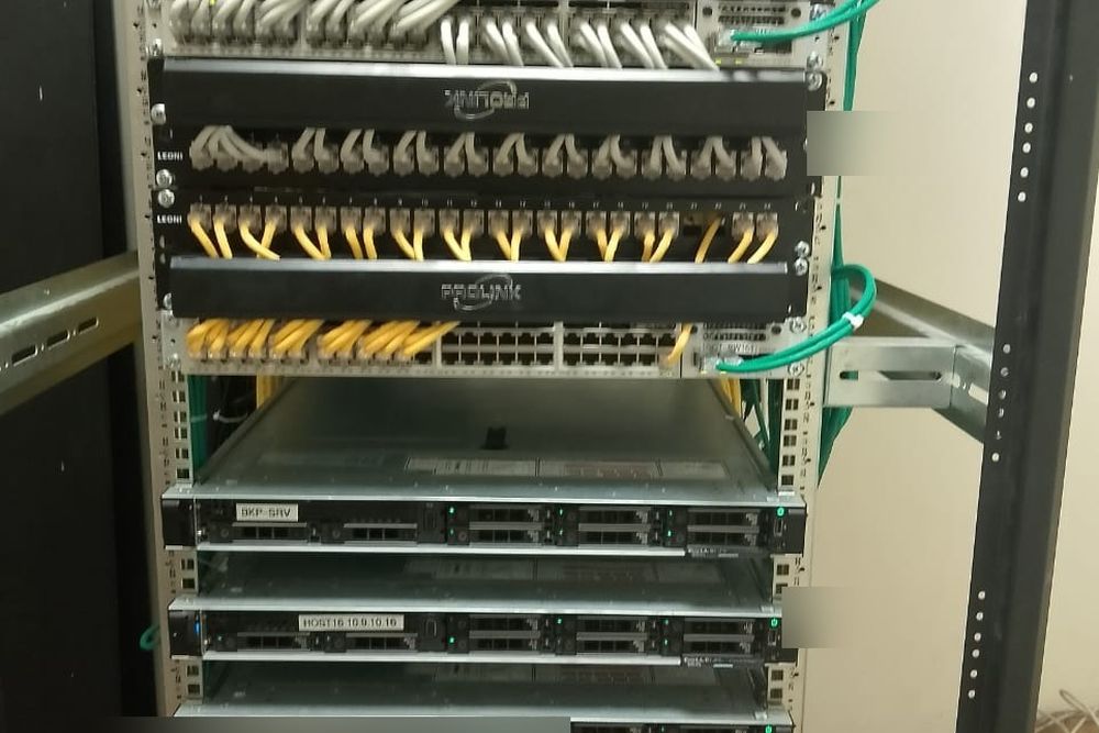 A compute and network rack delivered by Stark Technology